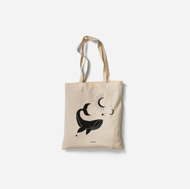 Tote bag "Le monde féérique de la baleine"